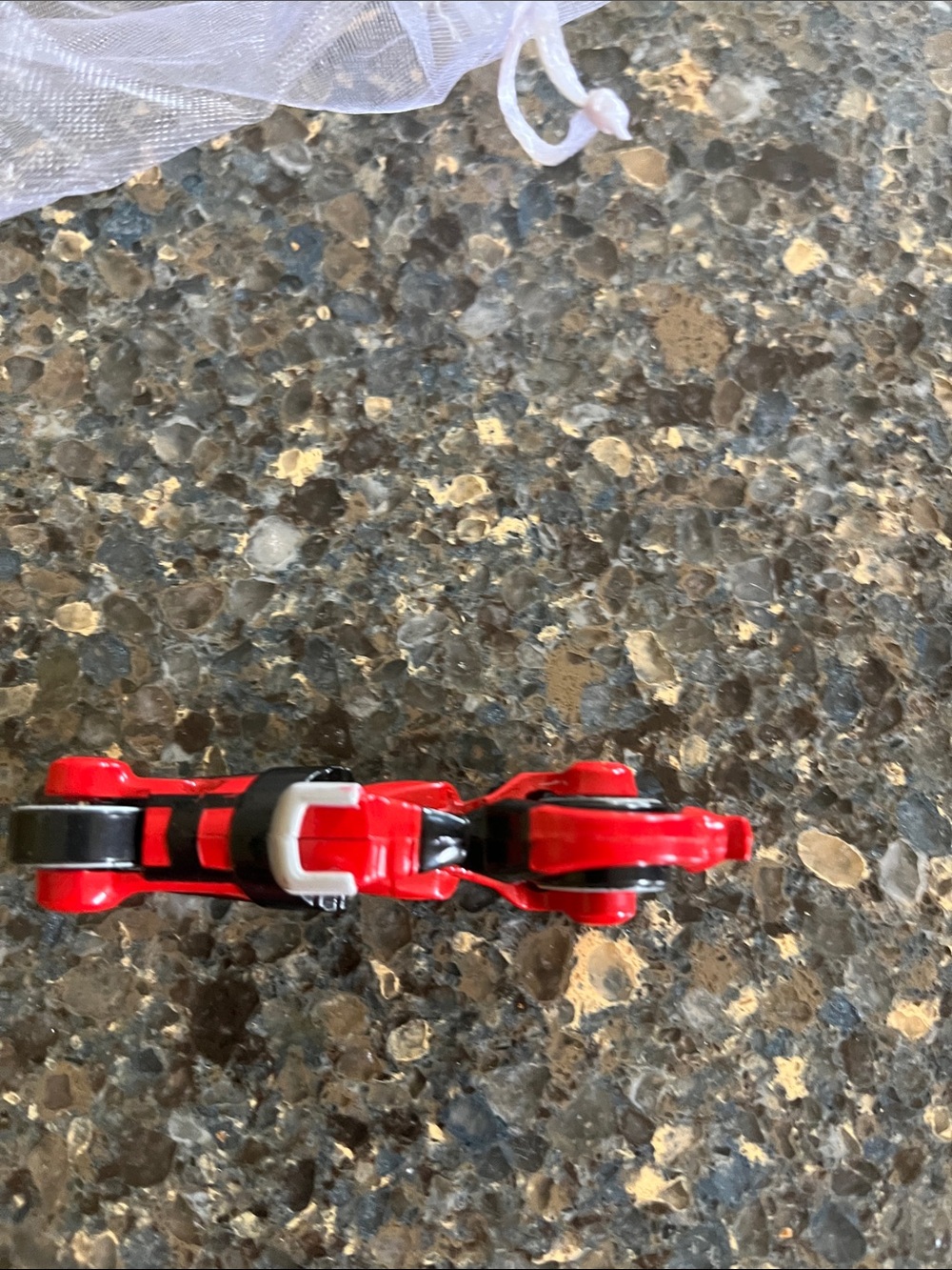 Red Kids Motorcycle Toy with Black Accents - Classic Ride-On Play Vehicle